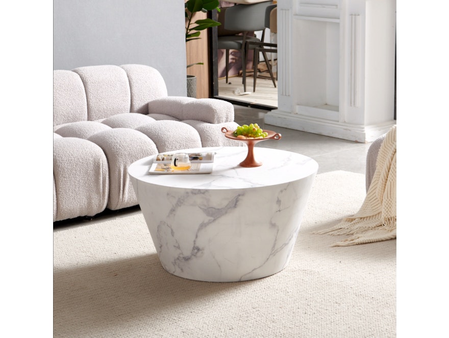 SalesFever® Couchtisch rund Ø 80 cm in Marmoroptik Weston 367711 - 2