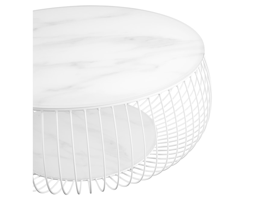SalesFever® Couchtisch Ø 86 cm Weiß Yuna 368077 - 3