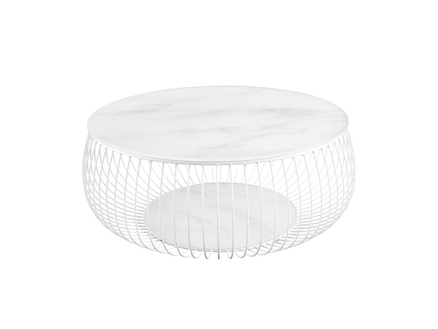 SalesFever® Couchtisch Ø 86 cm Weiß Yuna 368077 - 2
