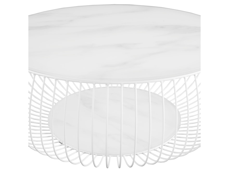SalesFever® Couchtisch Ø 86 cm Weiß Yuna 368077 - 5