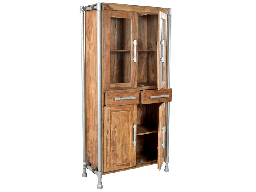 GLASVITRINE MIT SCHUBLADEN Und Schrank H180x182x46 Cm Ladenmöbel